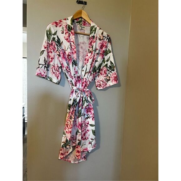 Show Me Your Mumu One Size Brie Robe Multicolor Floral Kimono Garden of Blooms - Picture 2 of 9